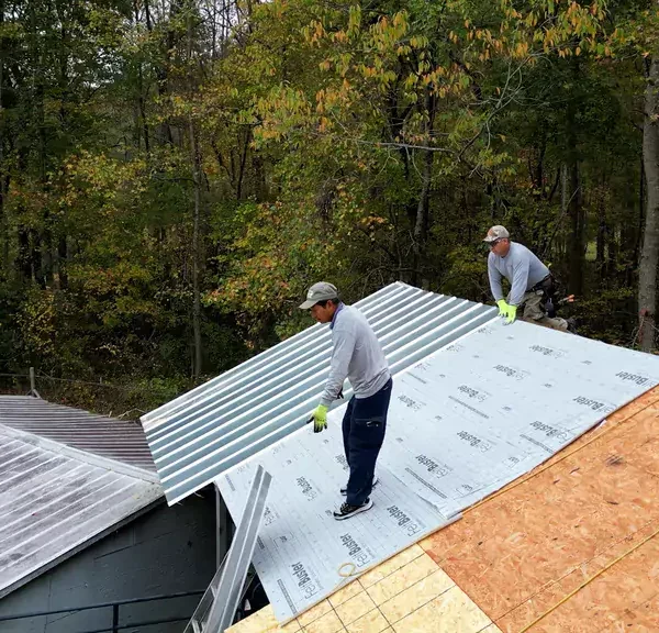 metal roof installation